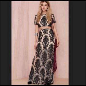 For Love and Lemons Ethereal Maxi Set Top Skirt S